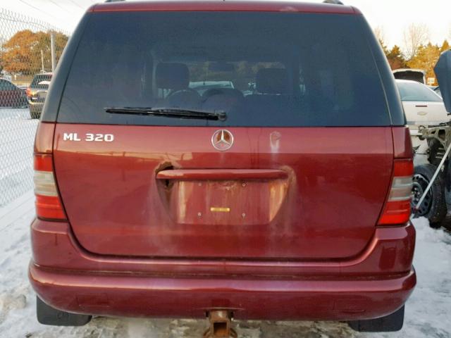 4JGAB54E3YA167696 - 2000 MERCEDES-BENZ ML 320 RED photo 9