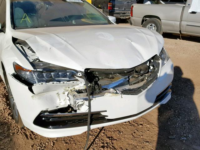 19UUB2F58GA010341 - 2016 ACURA TLX TECH WHITE photo 9