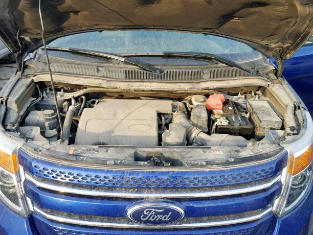 1FM5K8F87DGA41343 - 2013 FORD EXPLORER L BLUE photo 7