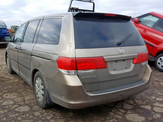 5FNRL38249B018540 - 2009 HONDA ODYSSEY LX BROWN photo 3