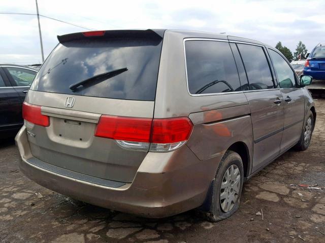 5FNRL38249B018540 - 2009 HONDA ODYSSEY LX BROWN photo 4