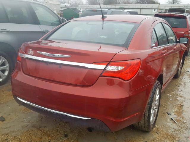 1C3CCBAB7EN142926 - 2014 CHRYSLER 200 LX RED photo 4