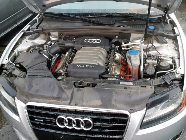 WAUCKAFR9AA009596 - 2010 AUDI A5 PREMIUM SILVER photo 7