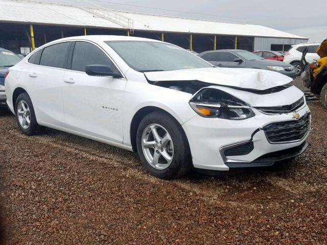 1G1ZB5STXJF282936 - 2018 CHEVROLET MALIBU LS WHITE photo 1