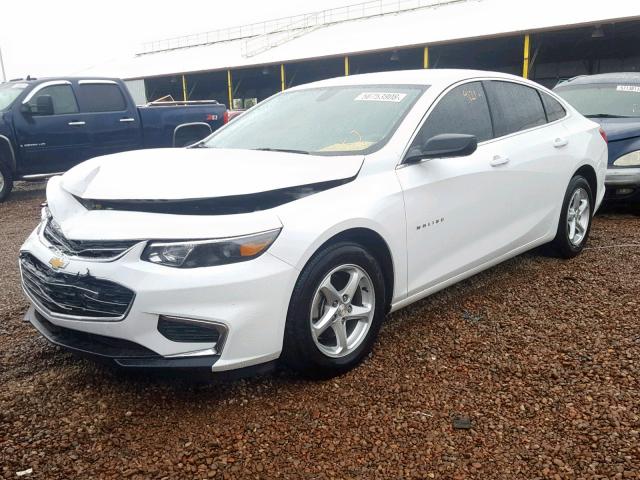 1G1ZB5STXJF282936 - 2018 CHEVROLET MALIBU LS WHITE photo 2