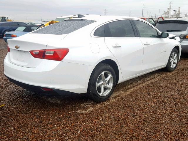 1G1ZB5STXJF282936 - 2018 CHEVROLET MALIBU LS WHITE photo 4