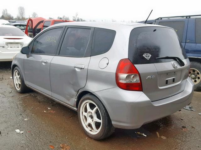 JHMGD374X7S035400 - 2007 HONDA FIT GRAY photo 3