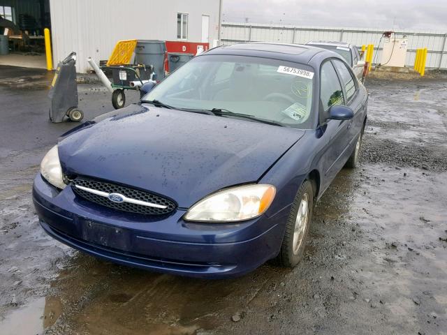 1FAFP55U02G143951 - 2002 FORD TAURUS SES BLUE photo 2