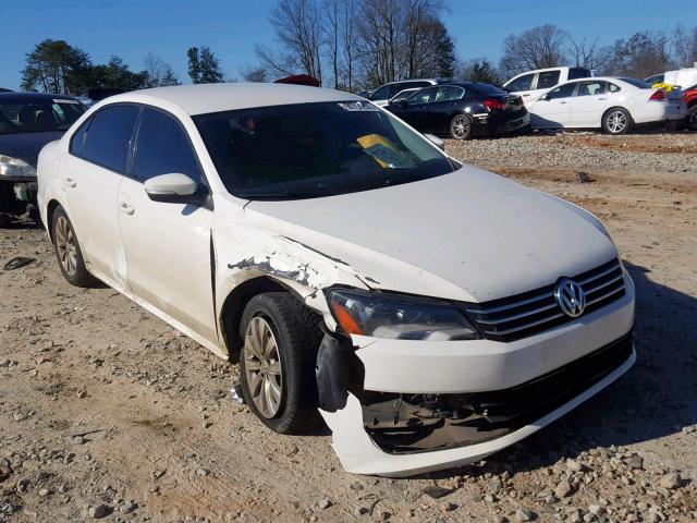 1VWAP7A37DC053376 - 2013 VOLKSWAGEN PASSAT S WHITE photo 1