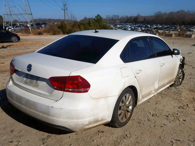 1VWAP7A37DC053376 - 2013 VOLKSWAGEN PASSAT S WHITE photo 4