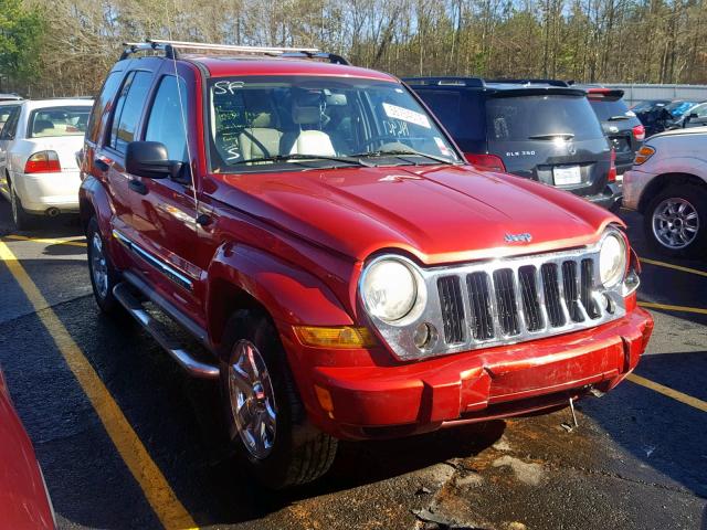 1J8GK58K46W289457 - 2006 JEEP LIBERTY LI RED photo 1