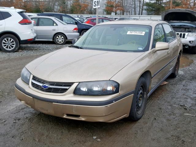 2G1WF52E849320685 - 2004 CHEVROLET IMPALA GOLD photo 2