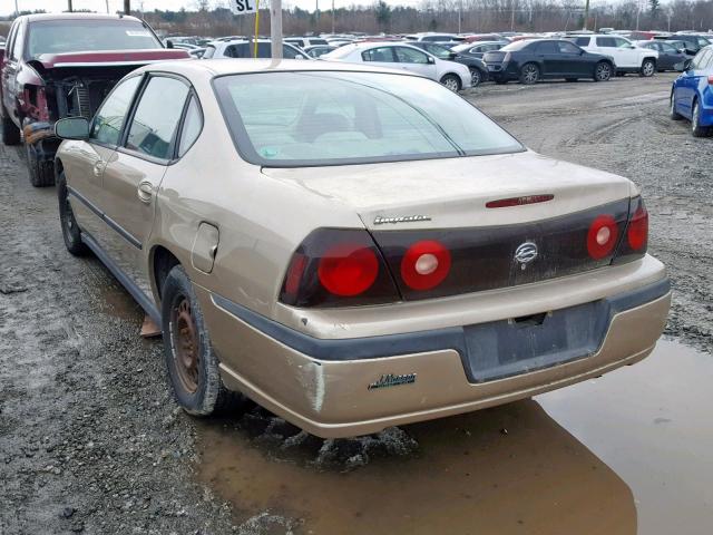 2G1WF52E849320685 - 2004 CHEVROLET IMPALA GOLD photo 3