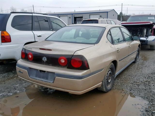 2G1WF52E849320685 - 2004 CHEVROLET IMPALA GOLD photo 4