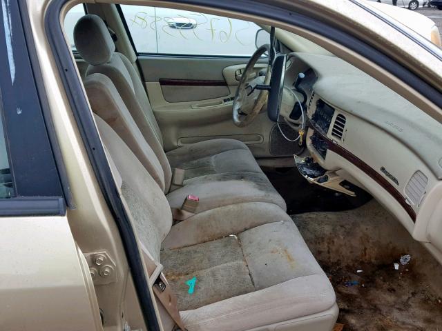 2G1WF52E849320685 - 2004 CHEVROLET IMPALA GOLD photo 5