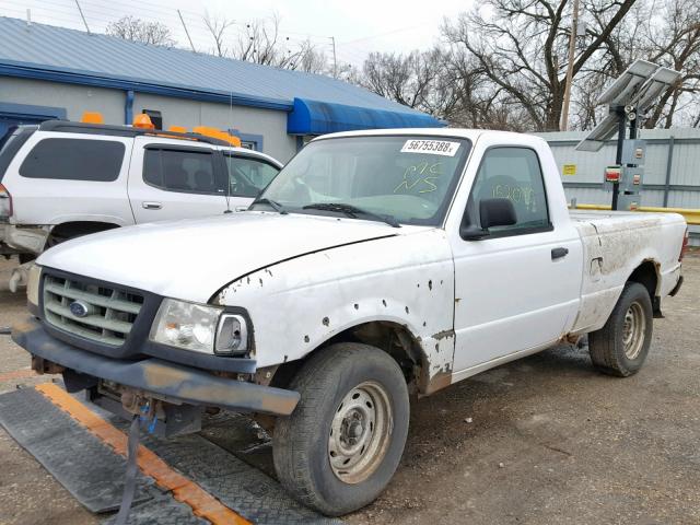 1FTYR10D33PA10518 - 2003 FORD RANGER WHITE photo 2