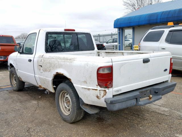 1FTYR10D33PA10518 - 2003 FORD RANGER WHITE photo 3