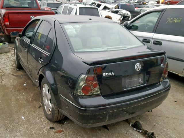 3VWSA29M7YM128135 - 2000 VOLKSWAGEN JETTA GLS BLACK photo 3