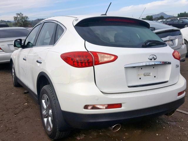 JNKAJ09F98M356460 - 2008 INFINITI EX35 BASE WHITE photo 3