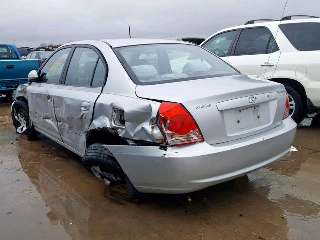 KMHDN46D64U730378 - 2004 HYUNDAI ELANTRA SILVER photo 3