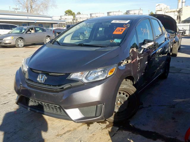 3HGGK5H53FM753261 - 2015 HONDA FIT LX GRAY photo 2