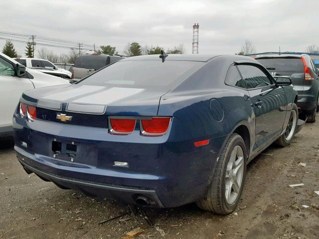 2G1FE1ED0B9163827 - 2011 CHEVROLET CAMARO LS BLUE photo 4