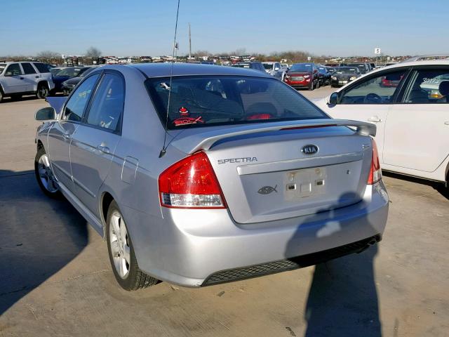 KNAFE121X75000055 - 2007 KIA SPECTRA EX SILVER photo 3