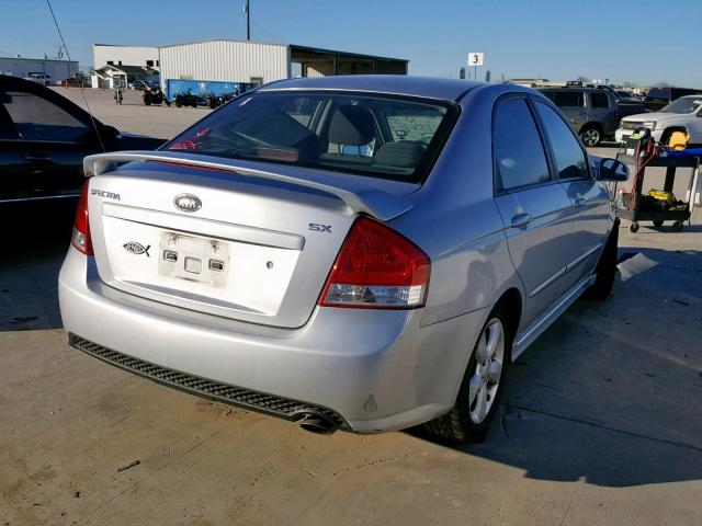 KNAFE121X75000055 - 2007 KIA SPECTRA EX SILVER photo 4