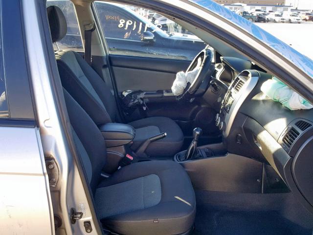 KNAFE121X75000055 - 2007 KIA SPECTRA EX SILVER photo 5