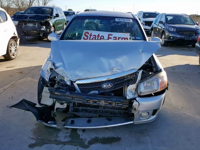 KNAFE121X75000055 - 2007 KIA SPECTRA EX SILVER photo 9