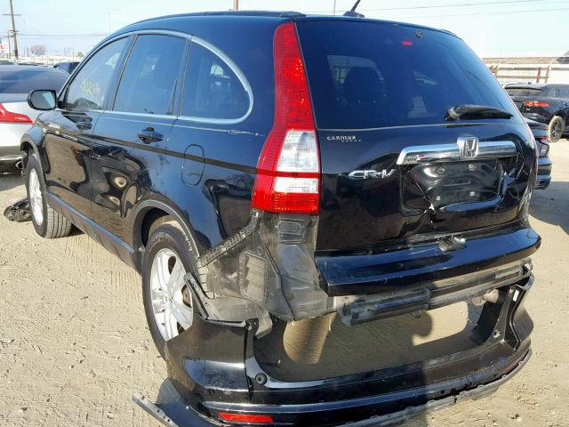 JHLRE3H78AC003159 - 2010 HONDA CR-V EXL BLACK photo 3