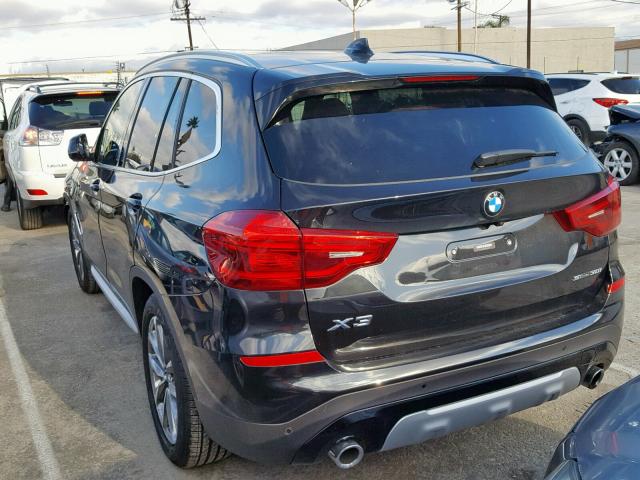 5UXTR7C57KLE98459 - 2019 BMW X3 SDRIVE3 BLACK photo 3