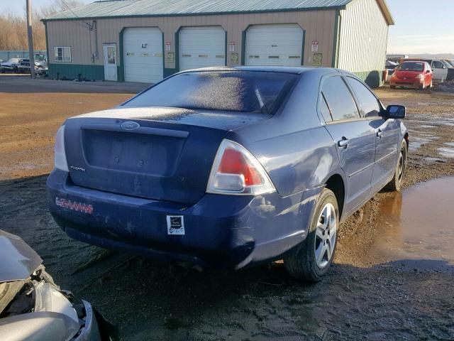 3FAHP06Z47R102101 - 2007 FORD FUSION S BLUE photo 4