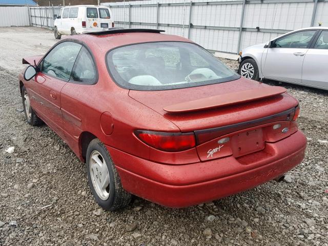 3FAKP1134WR224583 - 1998 FORD ESCORT ZX2 RED photo 3