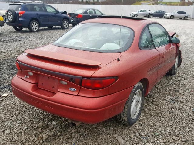 3FAKP1134WR224583 - 1998 FORD ESCORT ZX2 RED photo 4