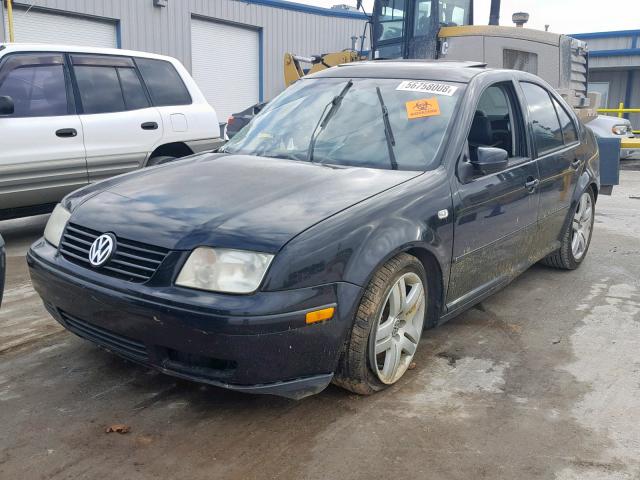 3VWSE69M23M145526 - 2003 VOLKSWAGEN JETTA GLS BLACK photo 2