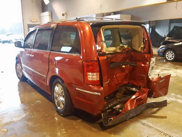 2A8HR64X48R690106 - 2008 CHRYSLER TOWN & COU RED photo 3