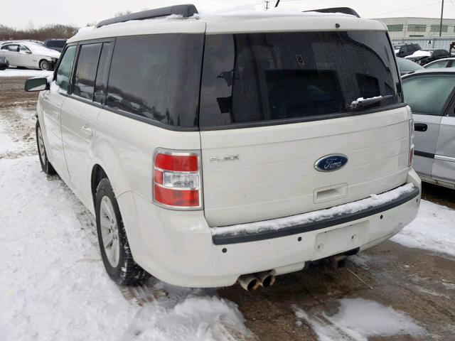 2FMGK5BC1ABA58370 - 2010 FORD FLEX SE WHITE photo 3