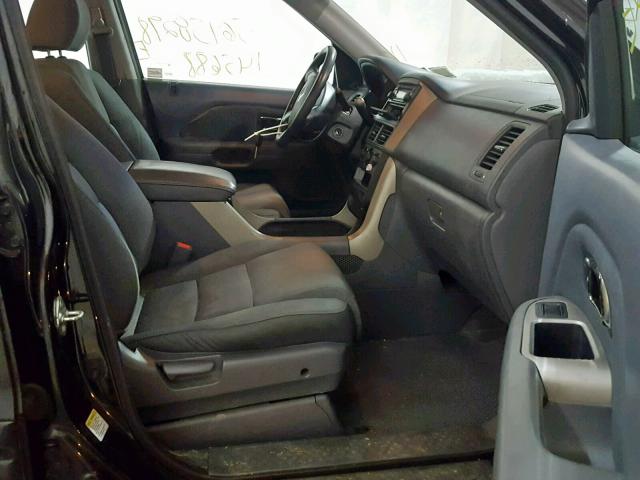 2HKYF18146H519343 - 2006 HONDA PILOT LX BLACK photo 5