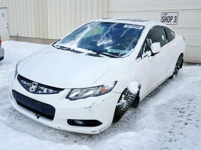 2HGFG3B92DH000300 - 2013 HONDA CIVIC EXL WHITE photo 2