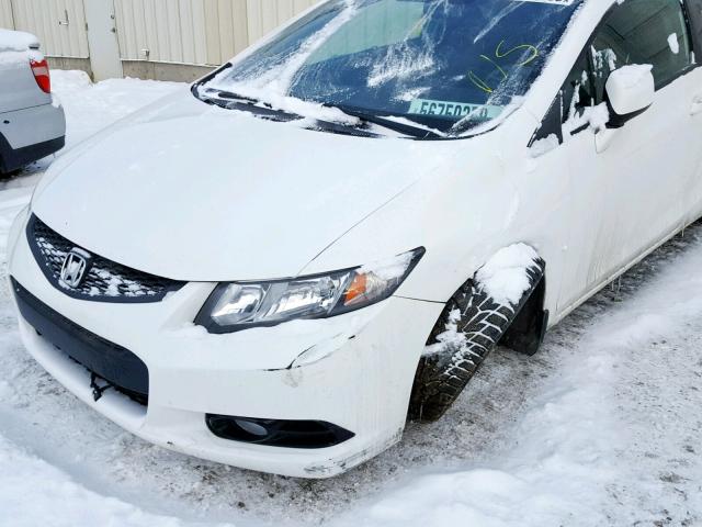 2HGFG3B92DH000300 - 2013 HONDA CIVIC EXL WHITE photo 9