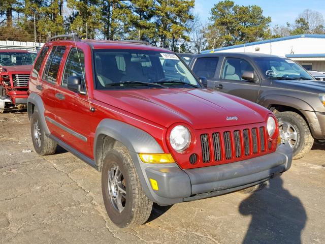 1J4GL48K97W573399 - 2007 JEEP LIBERTY SP RED photo 1