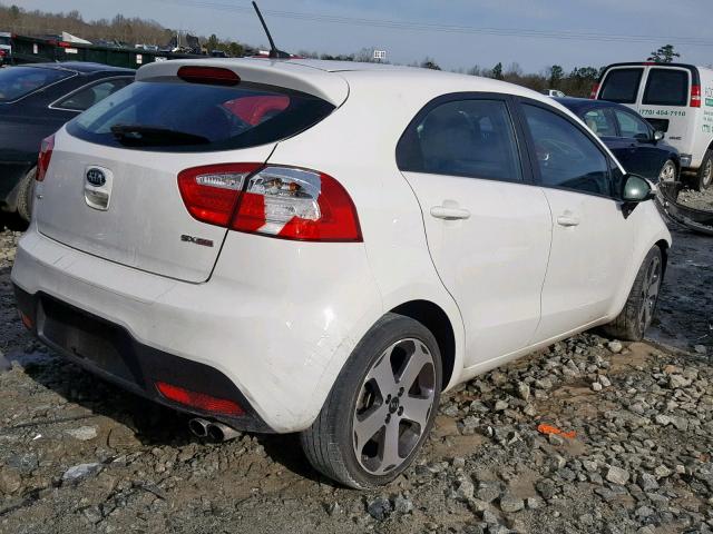 KNADN5A37C6083157 - 2012 KIA RIO EX WHITE photo 4