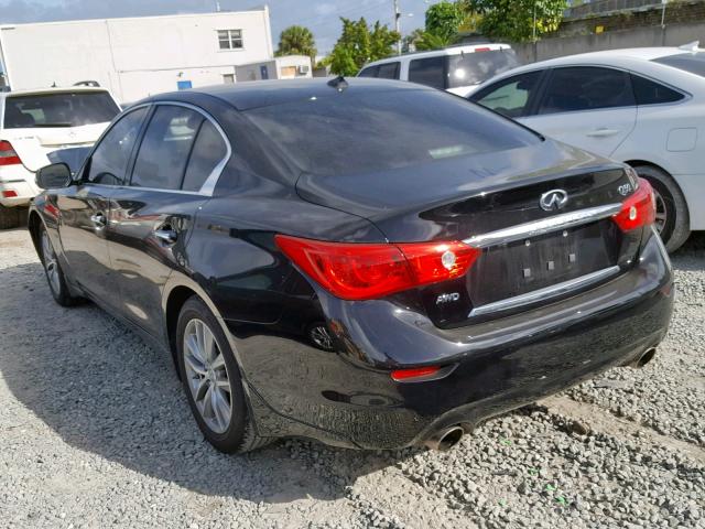 JN1CV7AR5GM253180 - 2016 INFINITI Q50 BASE BLACK photo 3