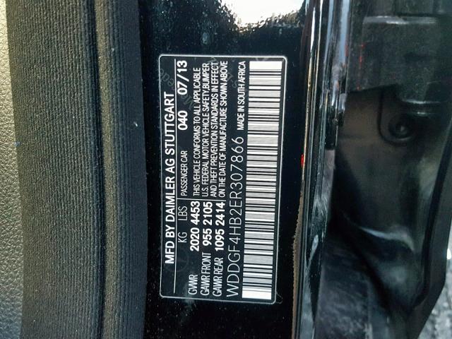 WDDGF4HB2ER307866 - 2014 MERCEDES-BENZ C 250 BLACK photo 10