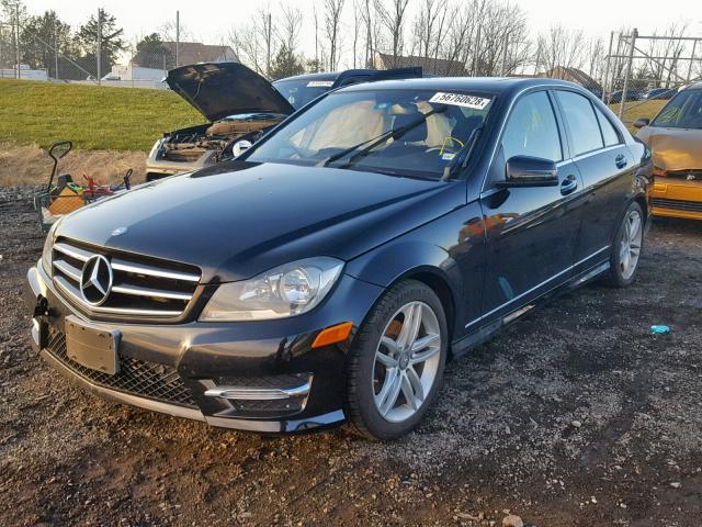 WDDGF4HB2ER307866 - 2014 MERCEDES-BENZ C 250 BLACK photo 2