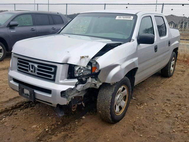 2HJYK16266H556504 - 2006 HONDA RIDGELINE SILVER photo 2