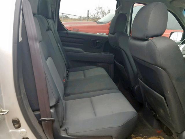 2HJYK16266H556504 - 2006 HONDA RIDGELINE SILVER photo 6