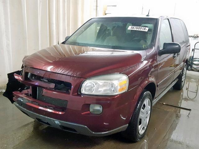 1GNDU23L66D190645 - 2006 CHEVROLET UPLANDER L MAROON photo 2