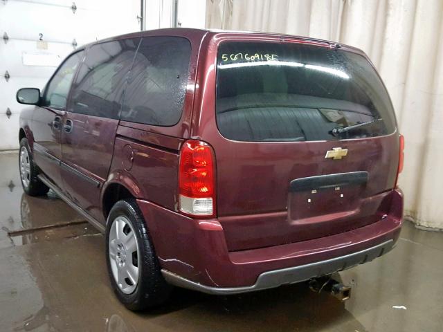 1GNDU23L66D190645 - 2006 CHEVROLET UPLANDER L MAROON photo 3